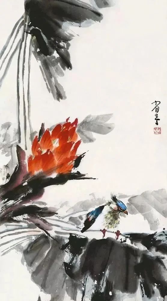 这大写意花鸟,水墨淋漓