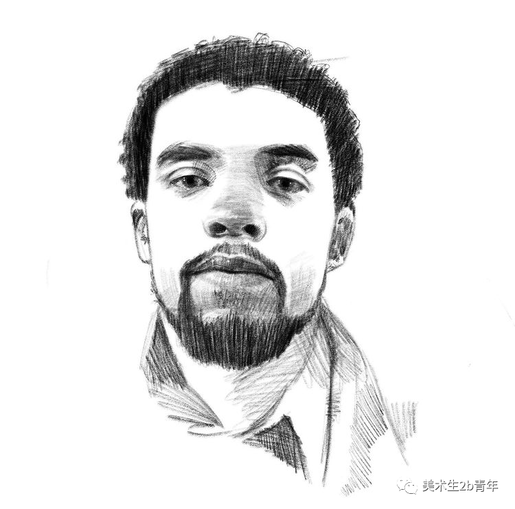 线性素描人物头像回归形体本质直击画面痛点