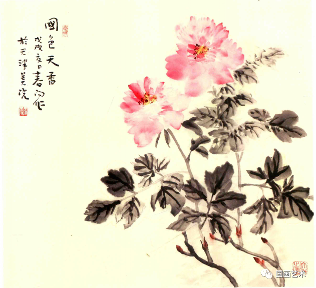 图文教程:超详细的步骤教你画写意牡丹《国色天香图》