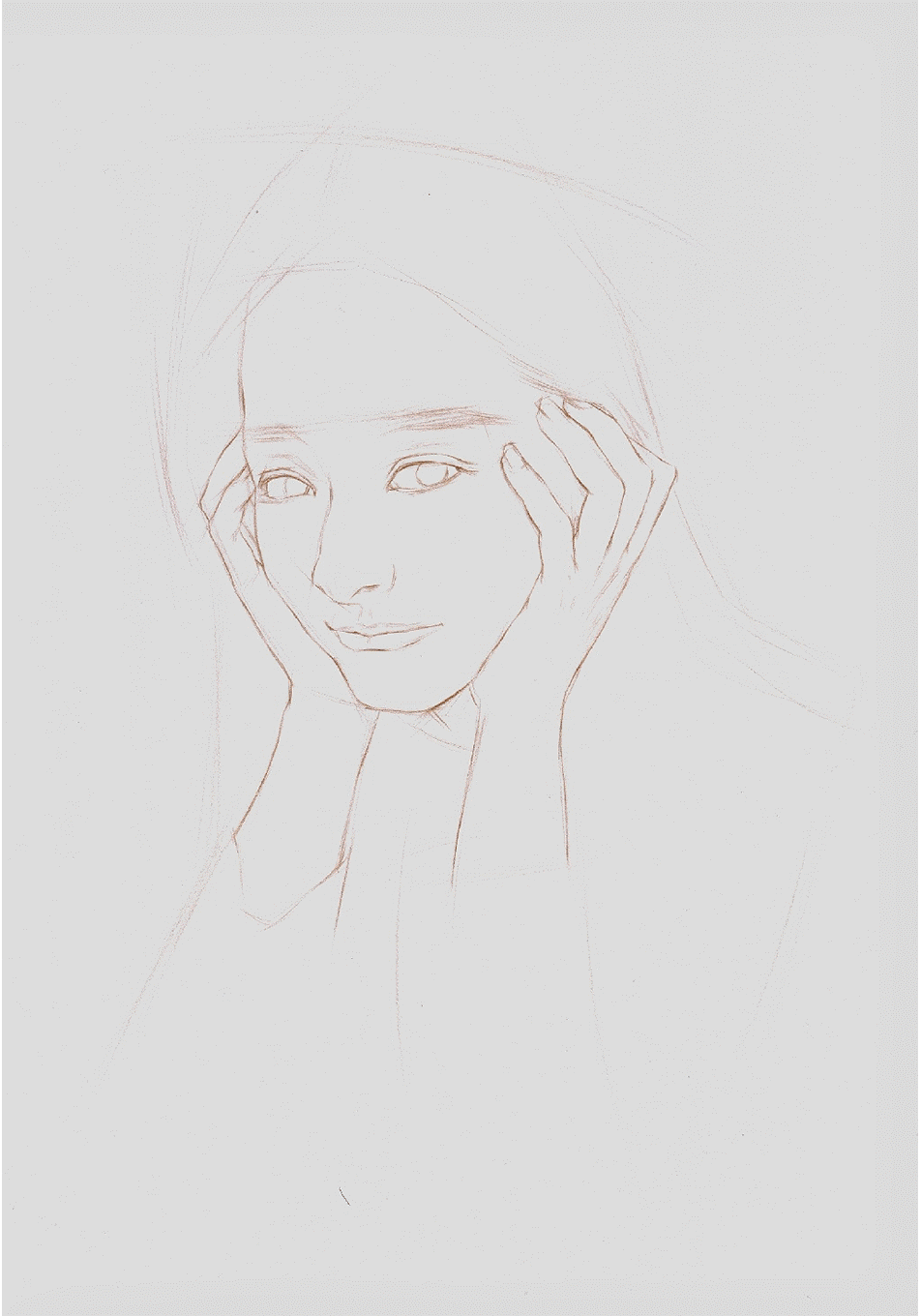 笔法松动,造型准确,这类素描很适合临摹!