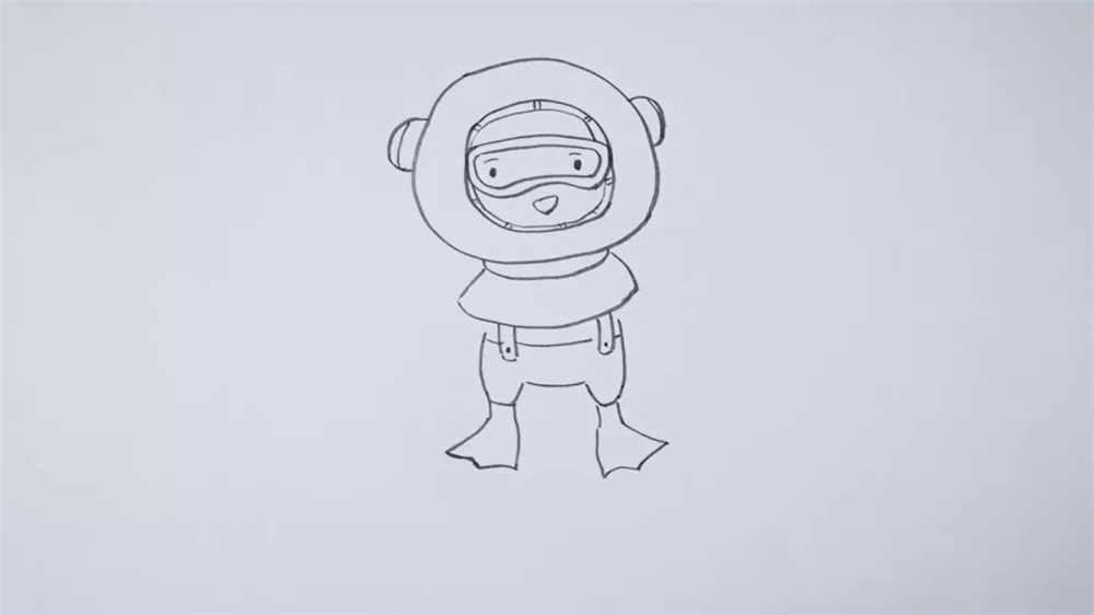 【简笔画教程】潜水员
