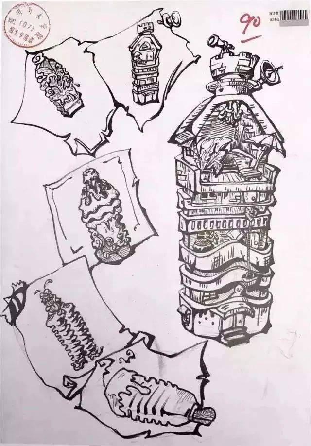 川美校考设计高分卷,大佬请接受我的膜拜