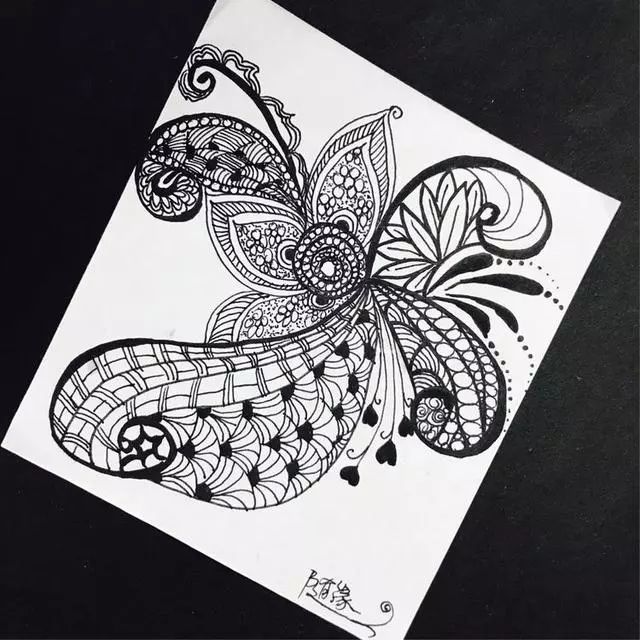 禅绕画教程线条乱中有序简直是美得舒服极了