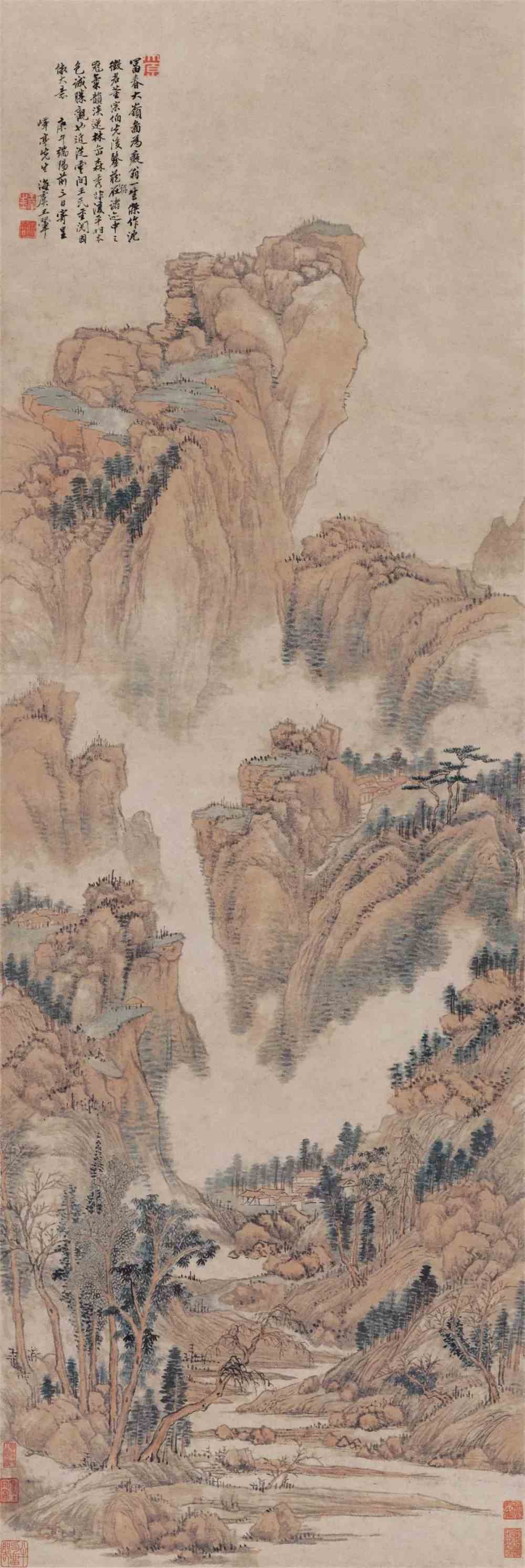 清代书画巨匠王翚的山水画
