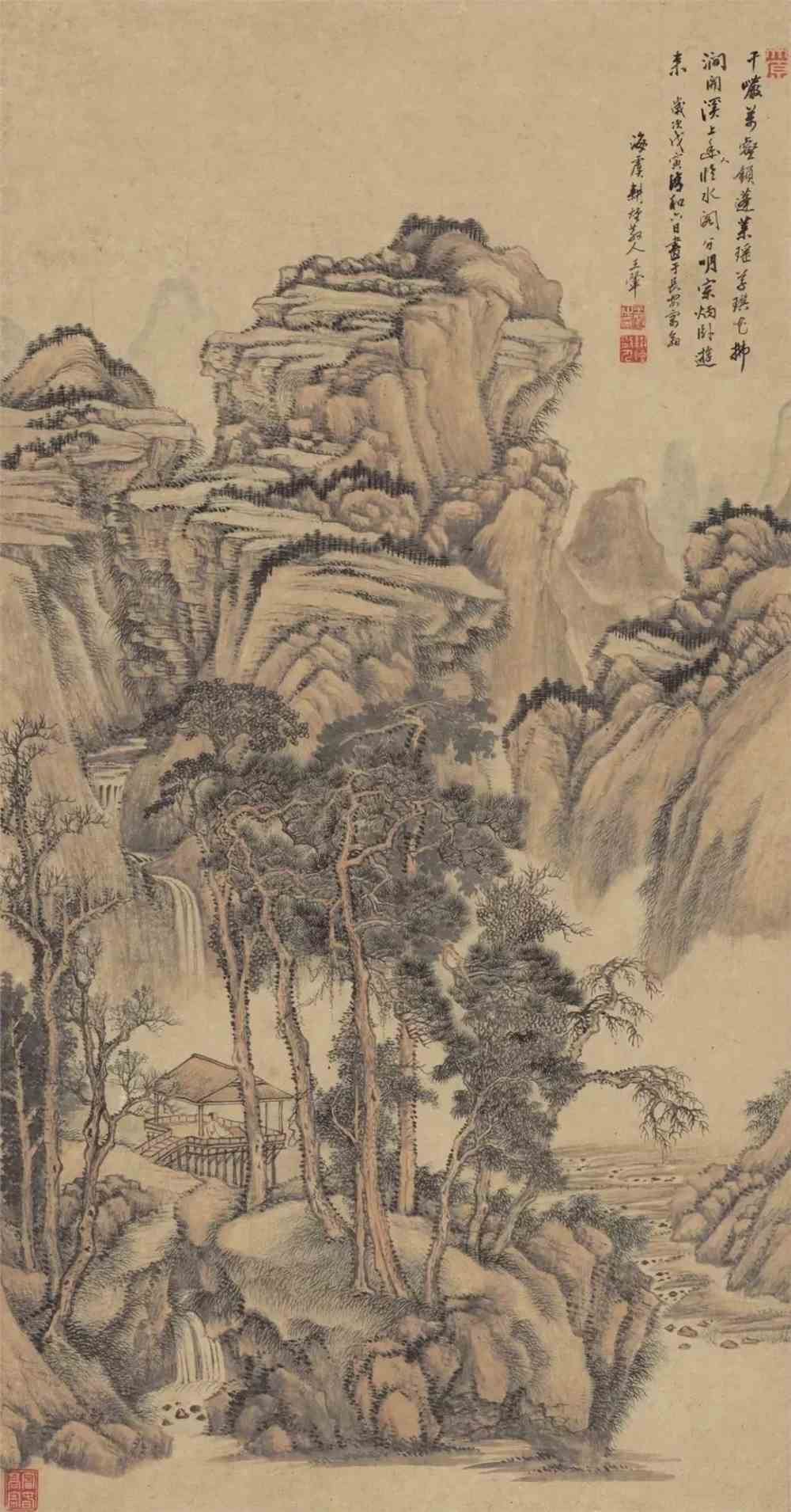 清代书画巨匠王翚的山水画