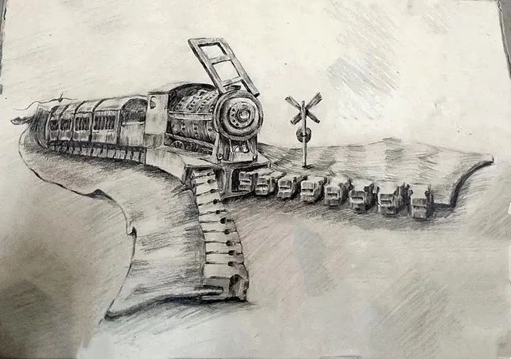线上展2020级视觉传达设计专业设计素描线上教学作品展