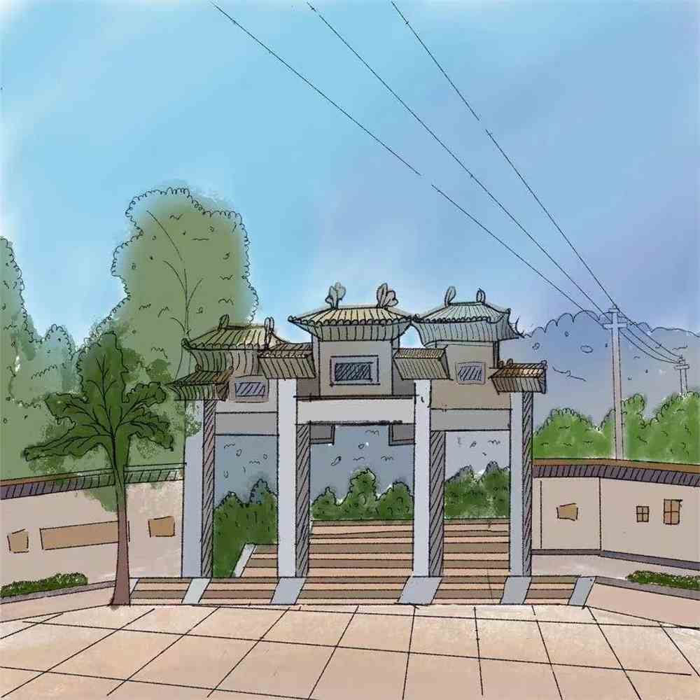 经小贸邀你来看一百个红色景区手绘场景