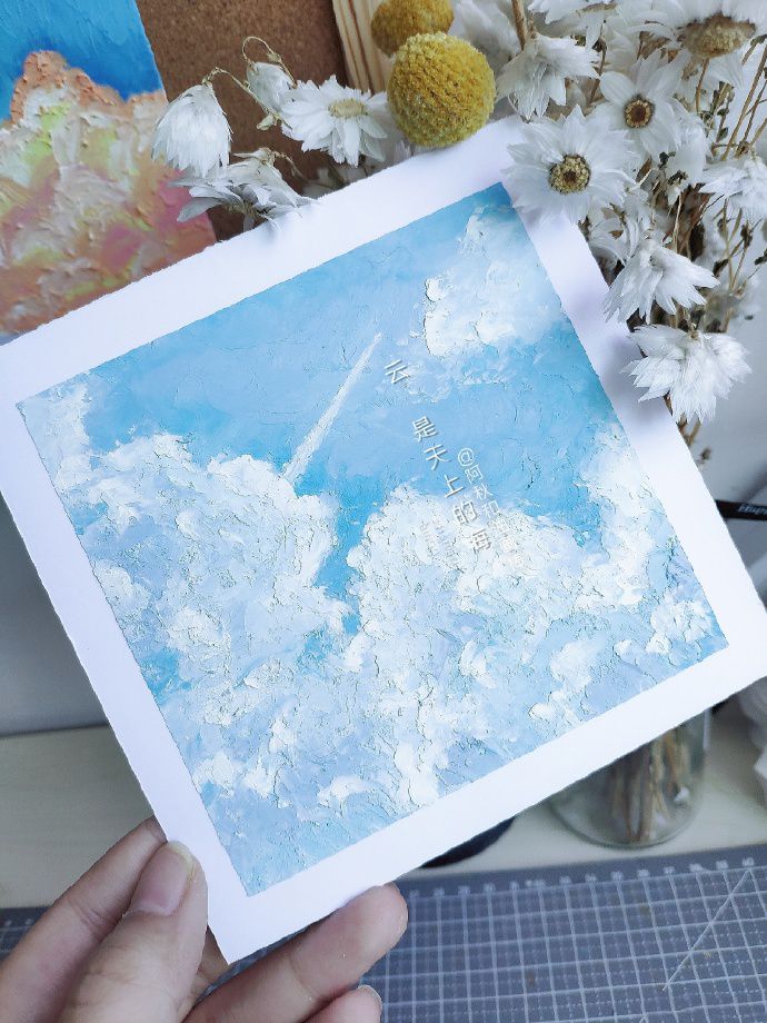 插画师油画棒色彩画大全,精选天空色彩画作品