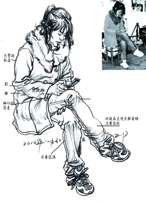 超详细的速写人物教学图集,值得收藏的技法笔记图解