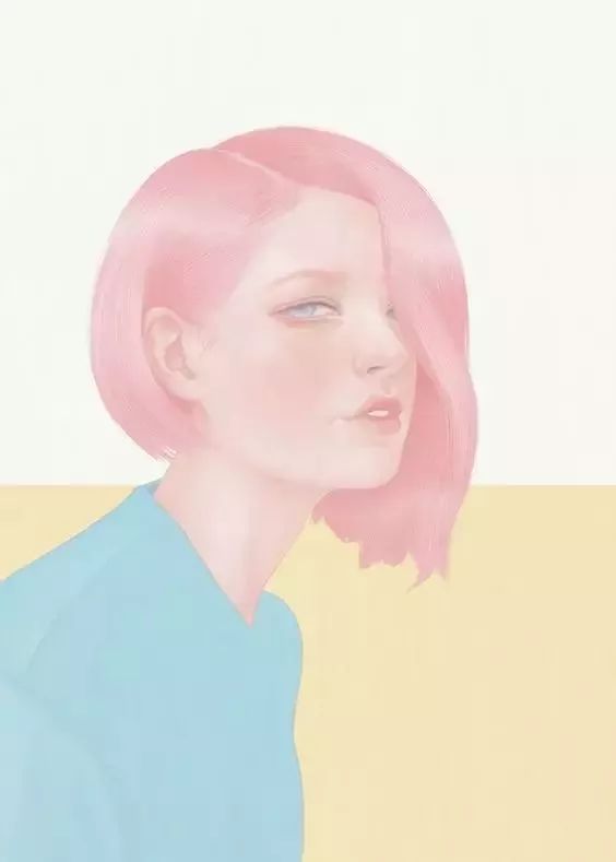 41张插画头像女小清新彩绘气质插画女生头像