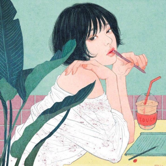 2018最火的情侣插画头像,微博很火的恋爱插画(45张)