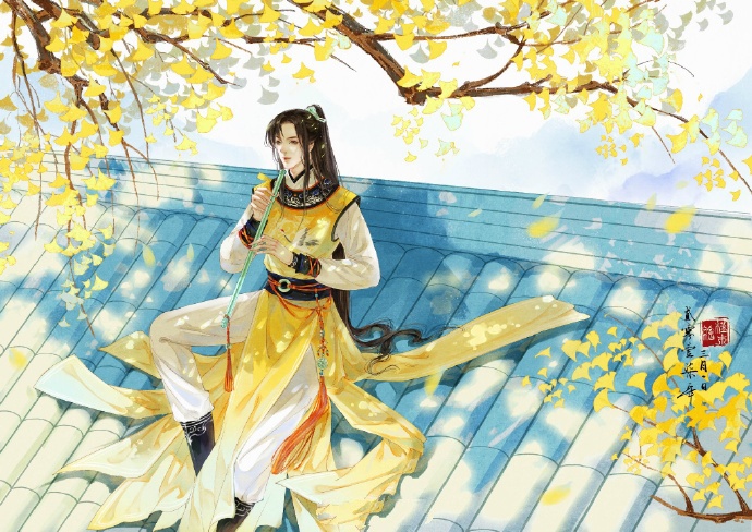 100张古风美男图片妖孽高清精选唯美古风美男插画壁纸