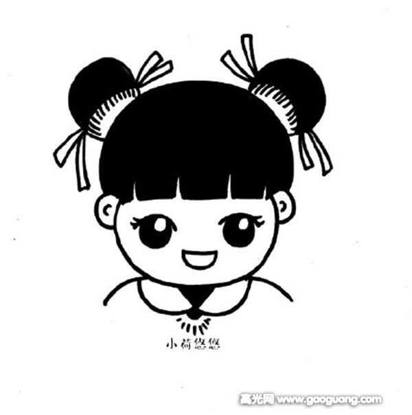 可爱少女简笔画图片,简单好看的少女简笔画作品