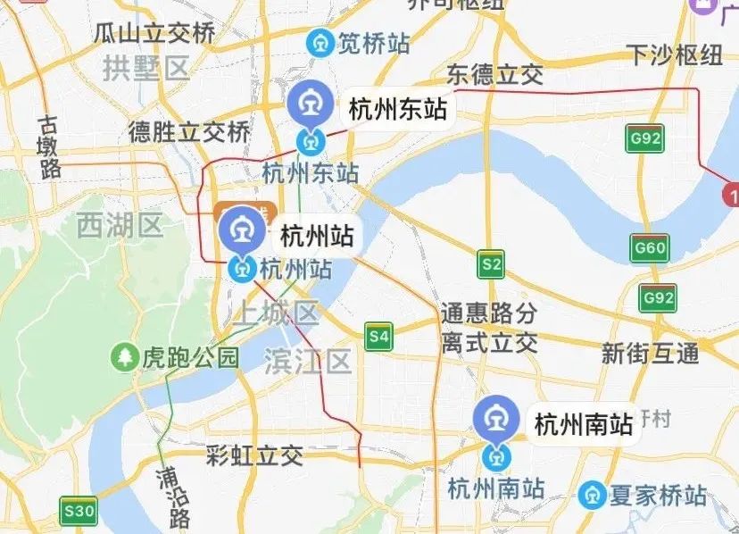 附近较近的高铁站:杭州南站,杭州站,杭州东站 附近地铁线路:④号线,⑥