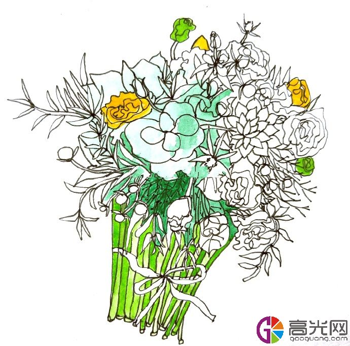 手捧花简笔画图片步骤一步一步教你画手捧花