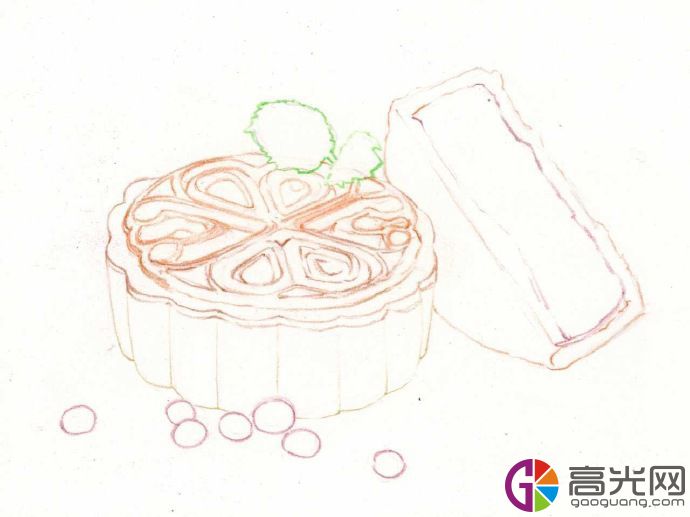 中秋月饼怎么画最好看创意月饼画法步骤图