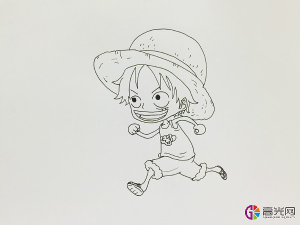 路飞怎么画_绘画教程_零二七艺考