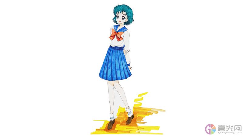 水野亚美简笔画步骤教程