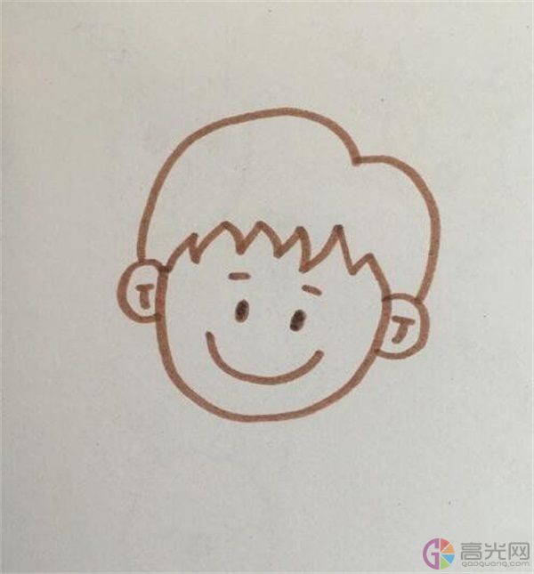 小男孩简笔画步骤教程男孩简笔画教程