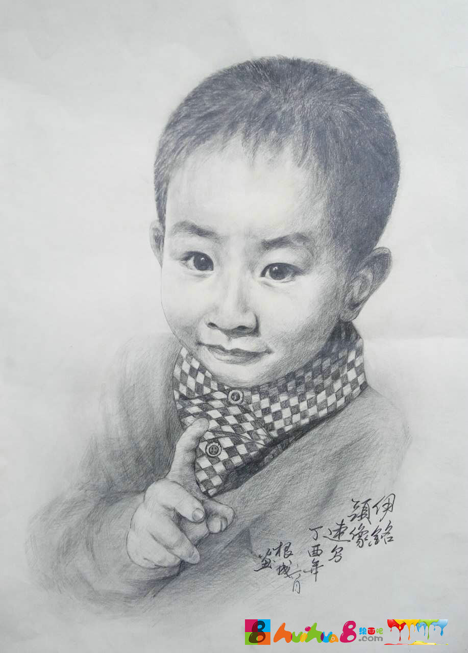 齐君彩素描画家人和火焰忍者