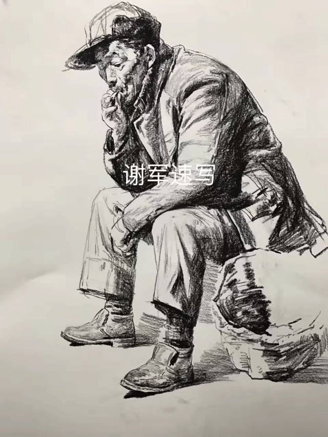 速写画成这样功夫了得啊