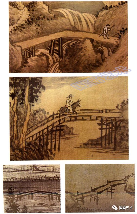 山水画点景桥梁的表现_国画艺术_零二七艺考