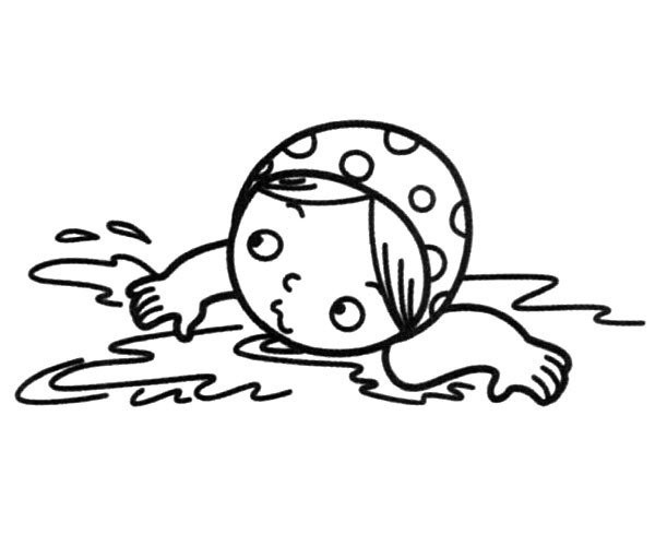 夏日游泳简笔画简笔画图片大全