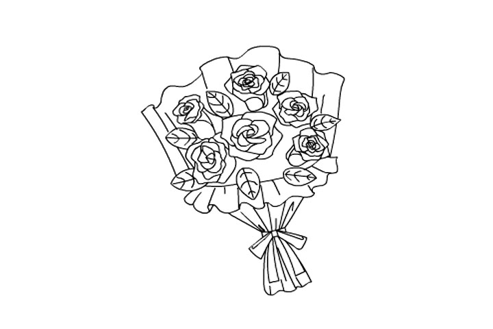 画一束最美的玫瑰花_儿童简笔画教程大全_零二七艺考