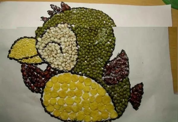 腊八豆子粘贴画作品欣赏手工制作大全