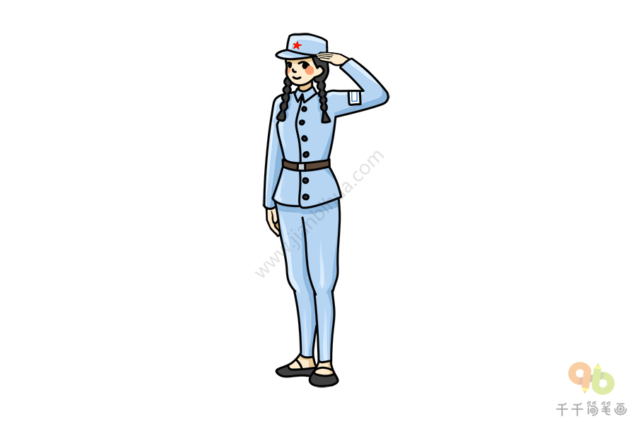 新四军简笔画职业人物简笔画