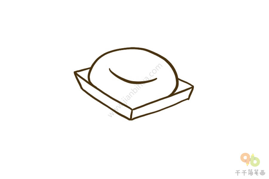香皂简笔画步骤图生活用品简笔画