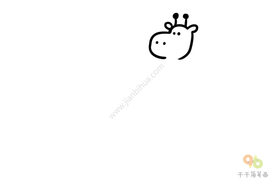 眺望的长颈鹿简笔画长颈鹿简笔画
