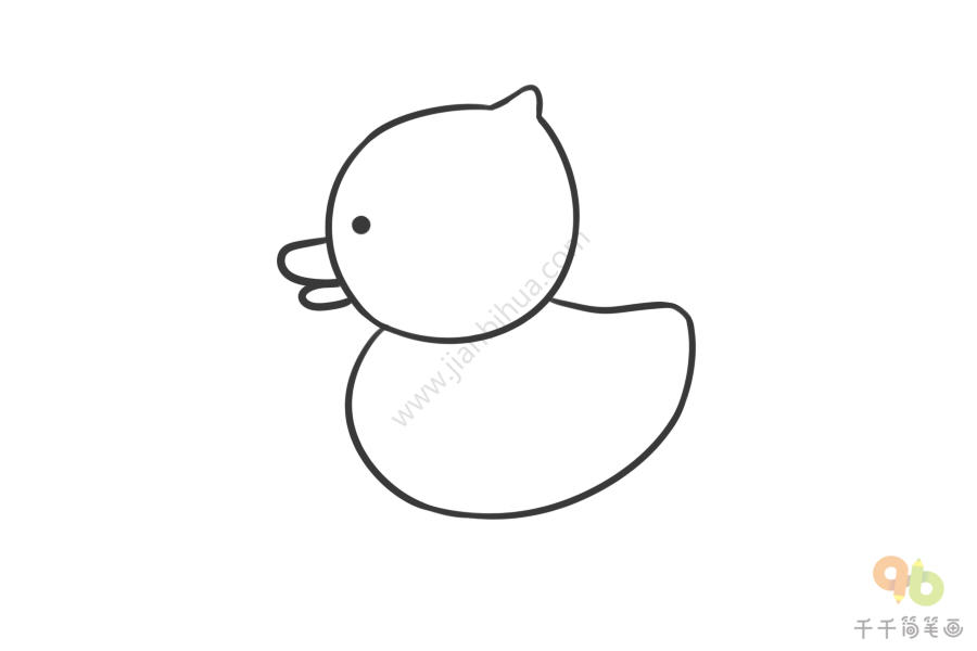 散步的小鸭子简笔画图片鸭子简笔画