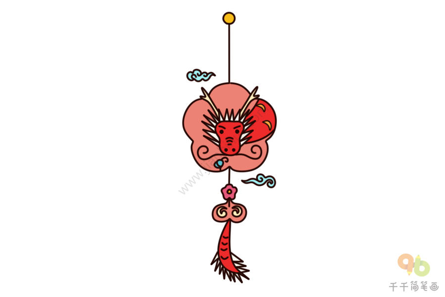 龙头挂件简笔画图片生活用品简笔画