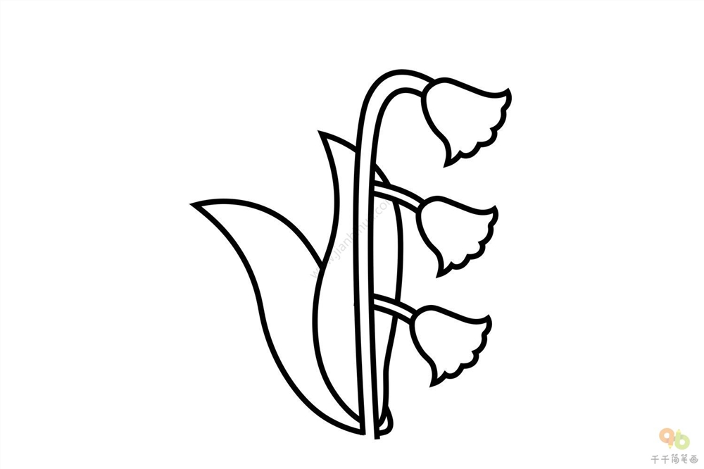 优美的铃兰花简笔画大全花朵简笔画