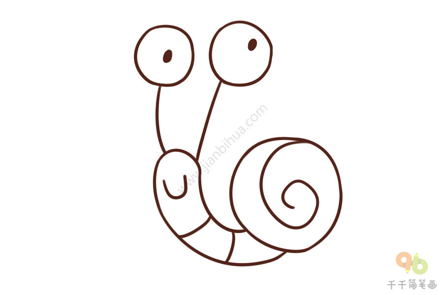 迷你小蜗牛简笔画步骤图蜗牛简笔画