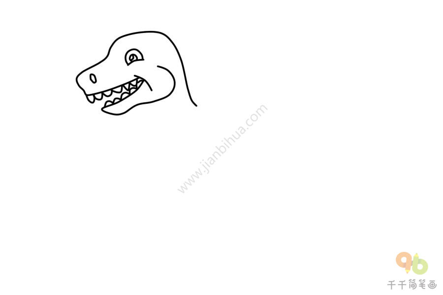 巨兽龙简笔画步骤图简单易学恐龙简笔画