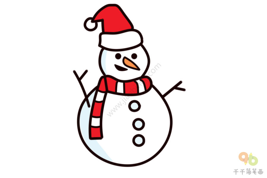 教你画可爱的雪人简笔画图片大全雪人简笔画