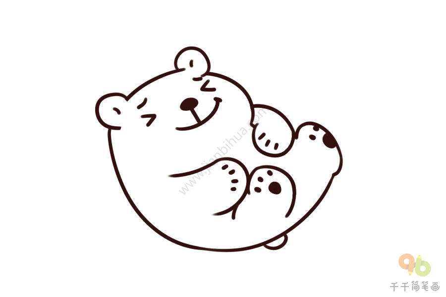 撒娇的北极熊简笔画熊简笔画