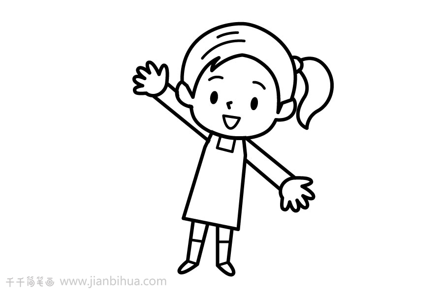 位置:>艺考>-儿童画>-儿童画画>-简笔画>-穿裙子的姐姐简笔画_女孩简