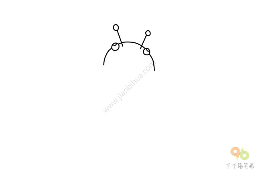 红色的甲虫简笔画图片昆虫简笔画