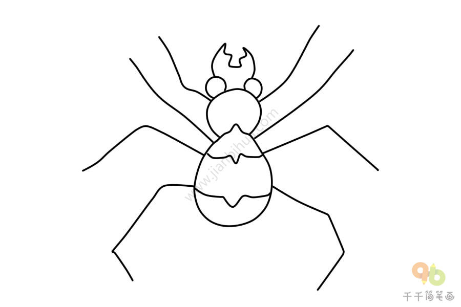 小蜘蛛简笔画图片蜘蛛简笔画