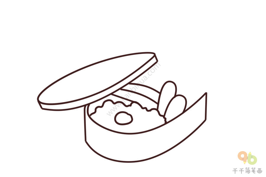 美味的便当简笔画包含着妈妈满满的爱妈妈简笔画