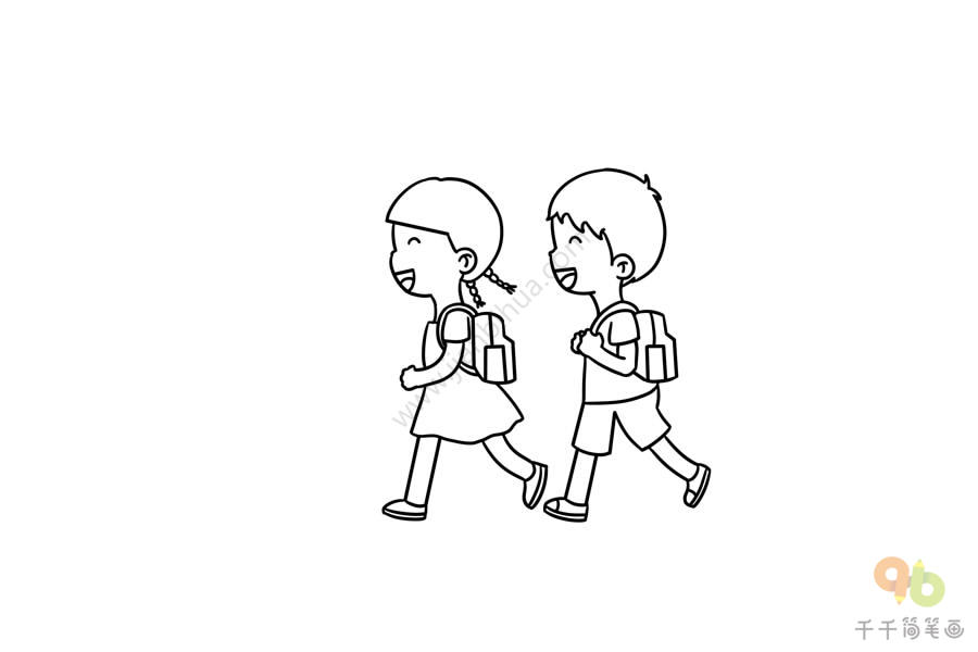 全国中小学安全教育日简笔画图片安全在身边节日简笔画