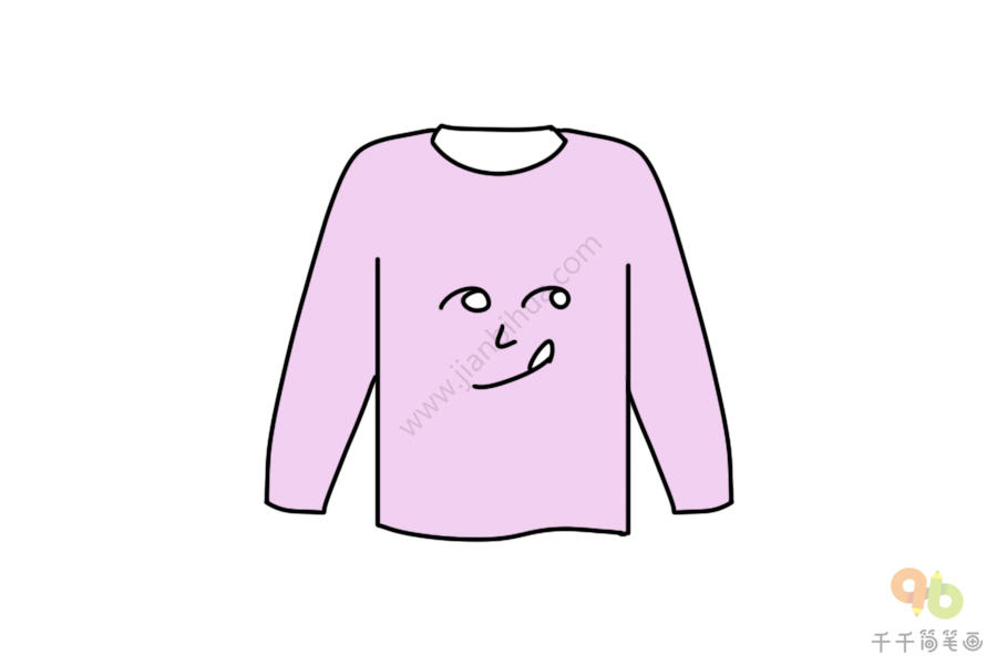 基本长袖简笔画衣服简笔画简笔画作品