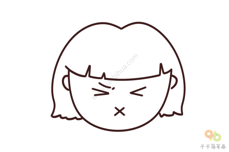 人物表情包恼羞成怒的女孩简笔画表情包简笔画简笔画作品