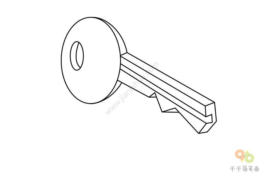 钥匙简笔画图片大全,钥匙简笔画怎么画,钥匙简笔画教程创意师:孙方滔