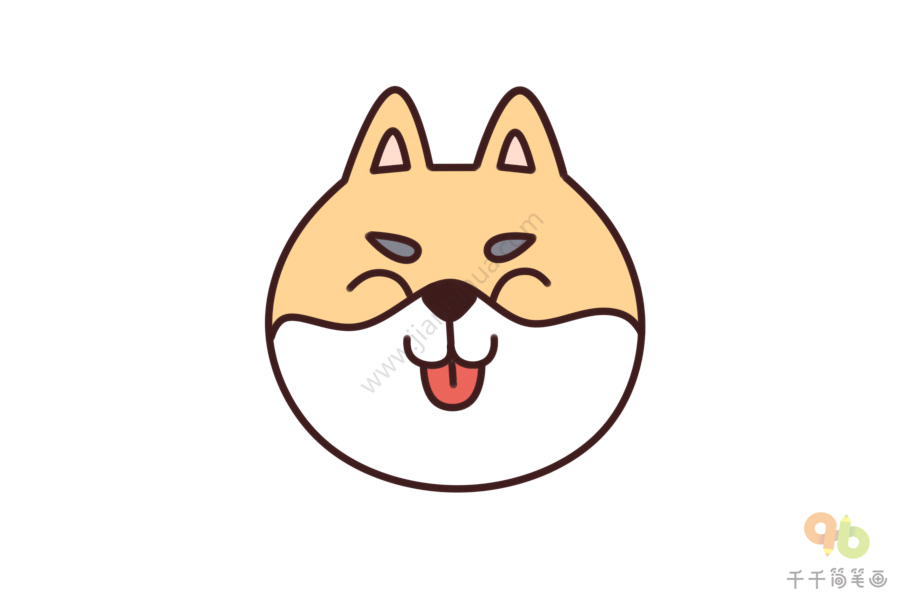 笑脸柴犬头像手帐素材简笔画小泰迪手帐素材简笔画,手账简笔画图片