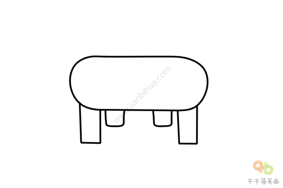 儿童小凳子简笔画生活用品简笔画
