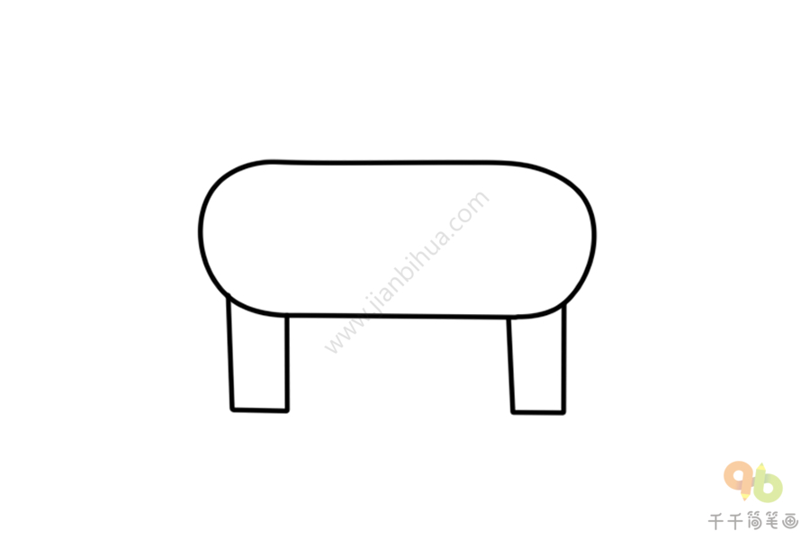儿童小凳子简笔画生活用品简笔画